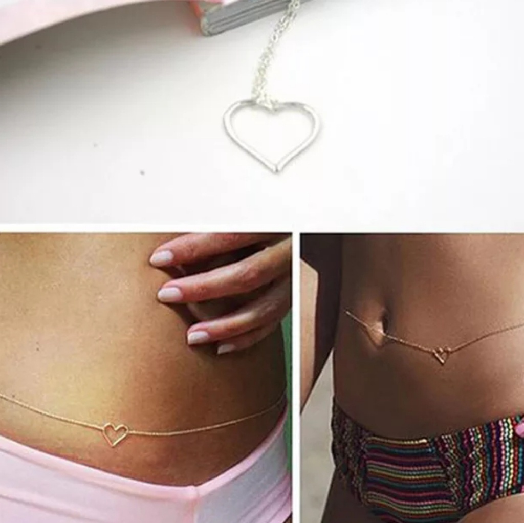 Gold Heart Belly Chain